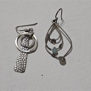 Silpada Sterling Silver Stamped 925 Single Dangle Drop Earrings
